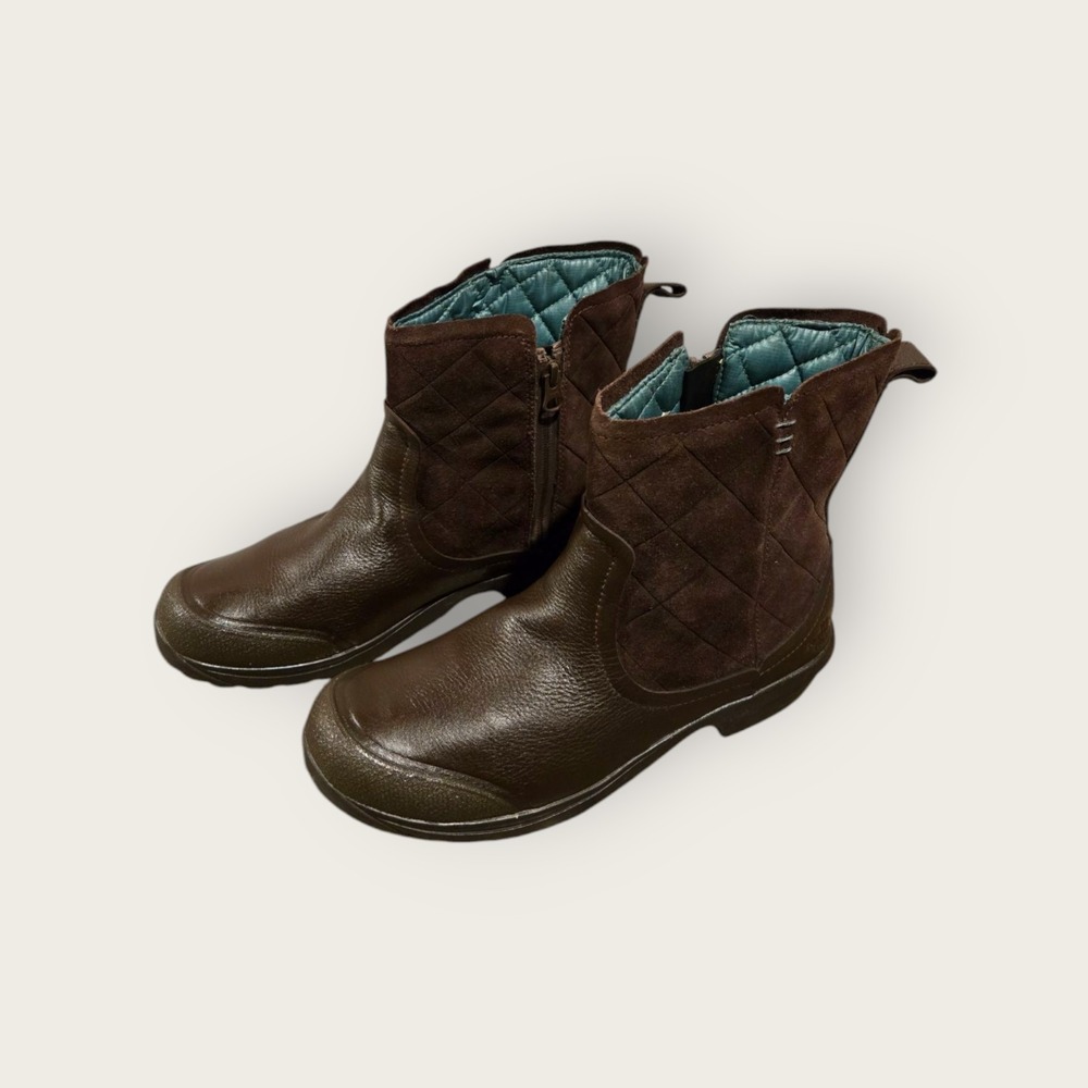 The North Face Thermoball Zipper Boot Brown Womens Size 9 Quilted Linning